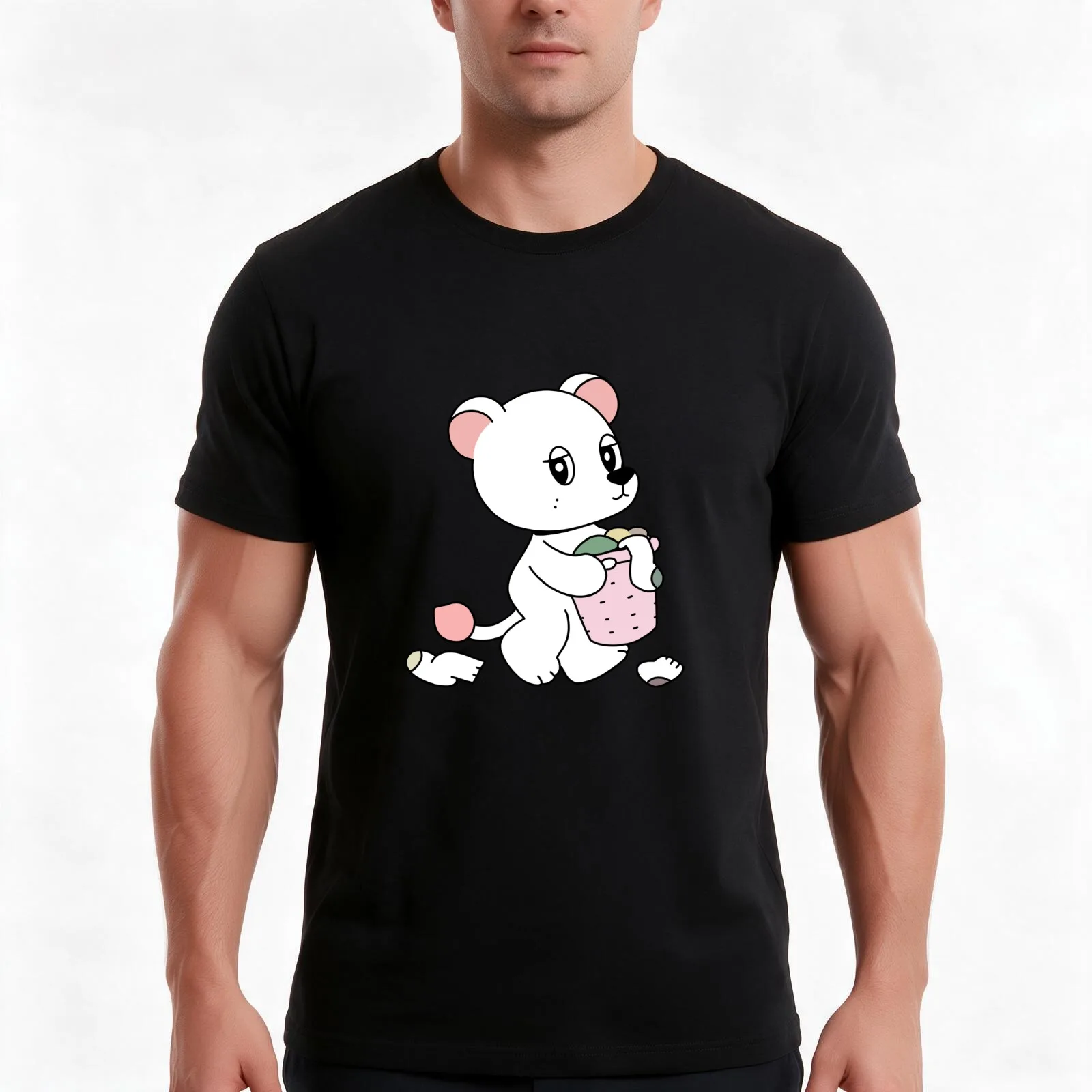 WOOKDONG washing clothes T-Shirt, Summer Casual Cotton Tee, Oversized Streetwear Tops, Vintage Graphic Print, Unisex Men Women
