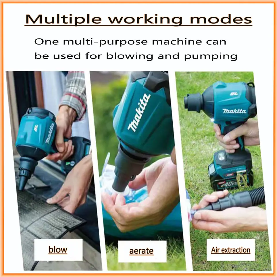 Makita AS001G 40V MAX Cordless Dust Blower  Brushless Rechargeable Narrow Space Cleaning Air Dust Blowing Inflator With Nozzles