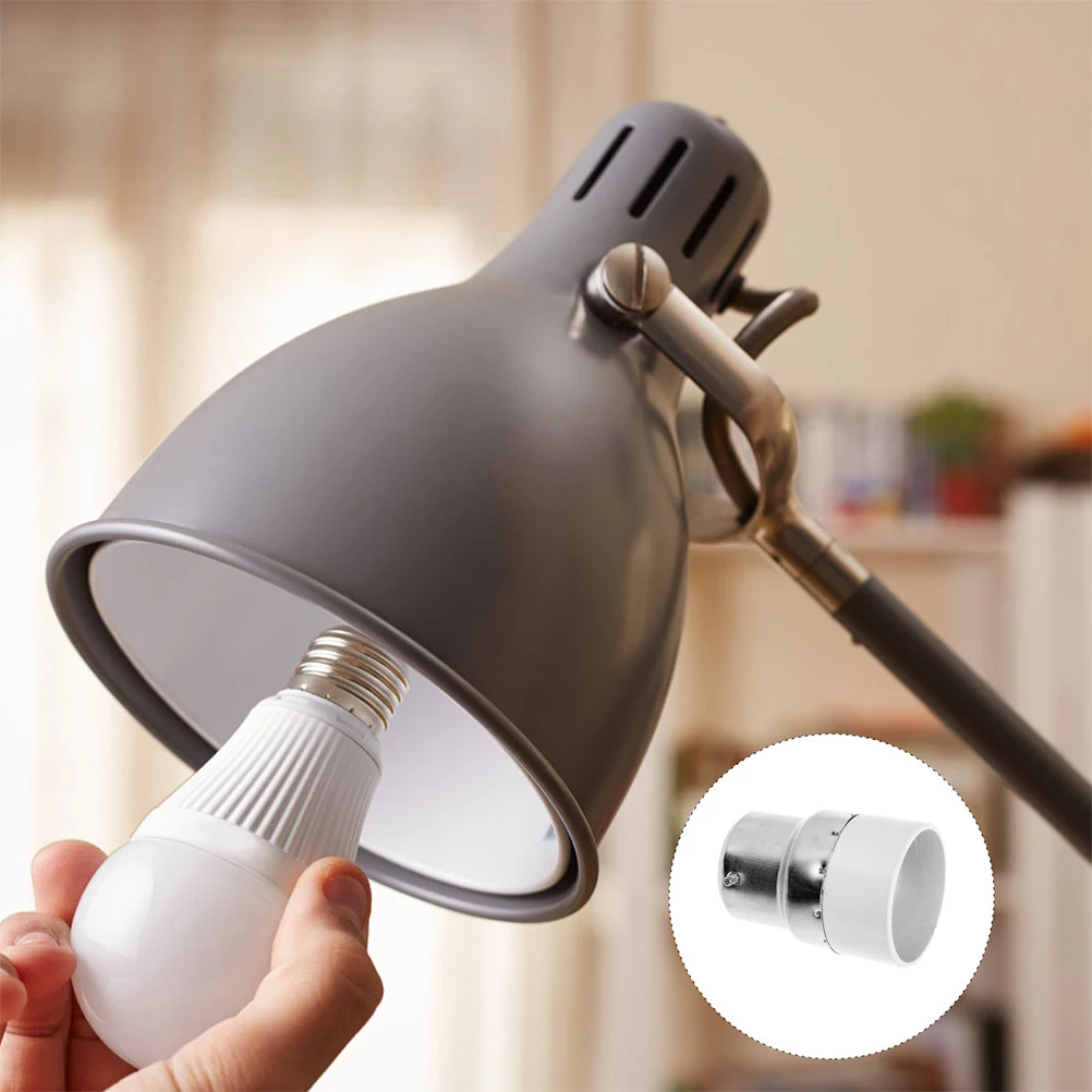 

4Pcs Light Bulb Socket Converter B22 to E14 Adapter High Temperature Resistant Easy Install Lamp Base Converter for Home Office