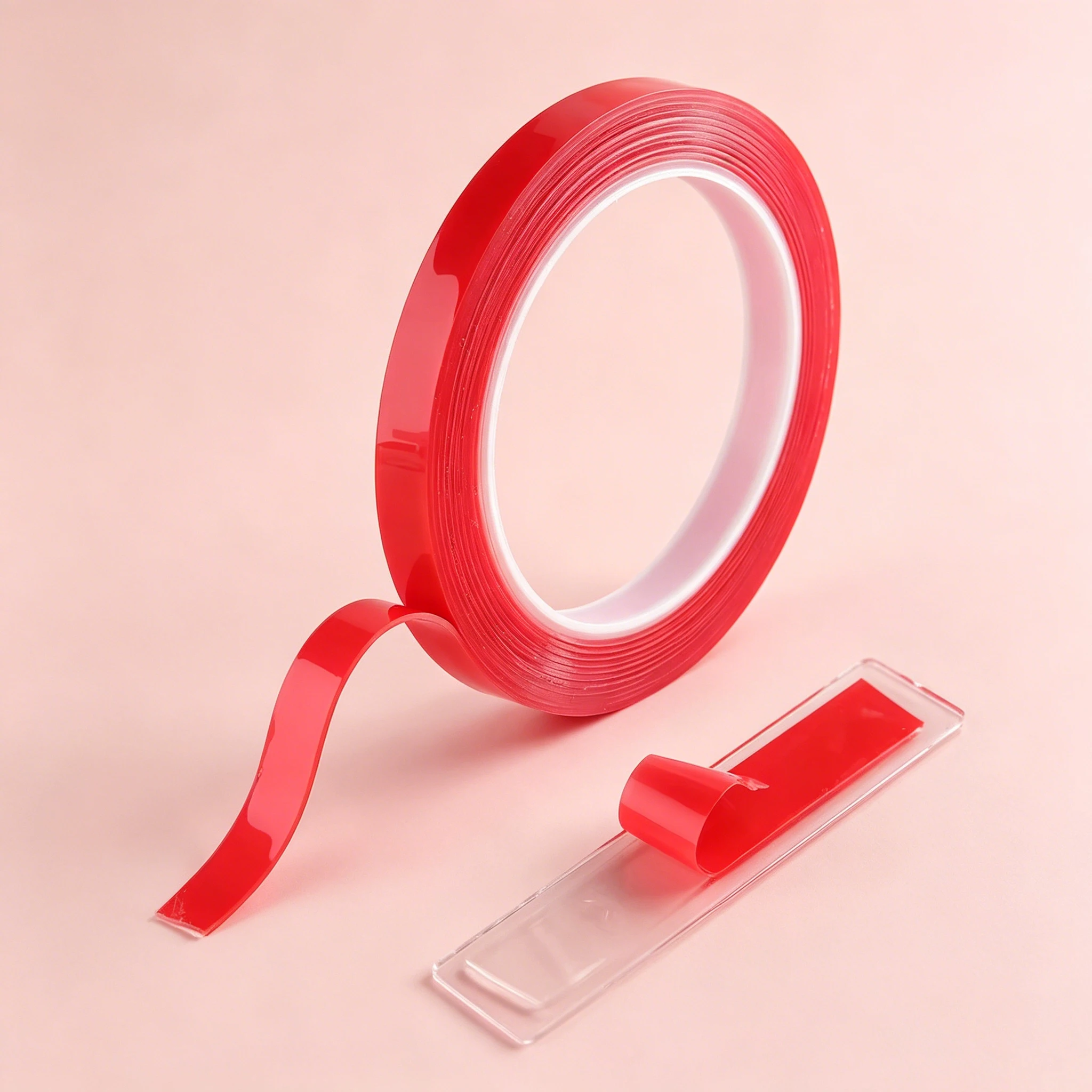 3/5/10M Rolls Double Sided Red Adhesive Nail Tape Strong Adhesive Tape No Traces for Nail Tips Extension DIY Manicure Tools