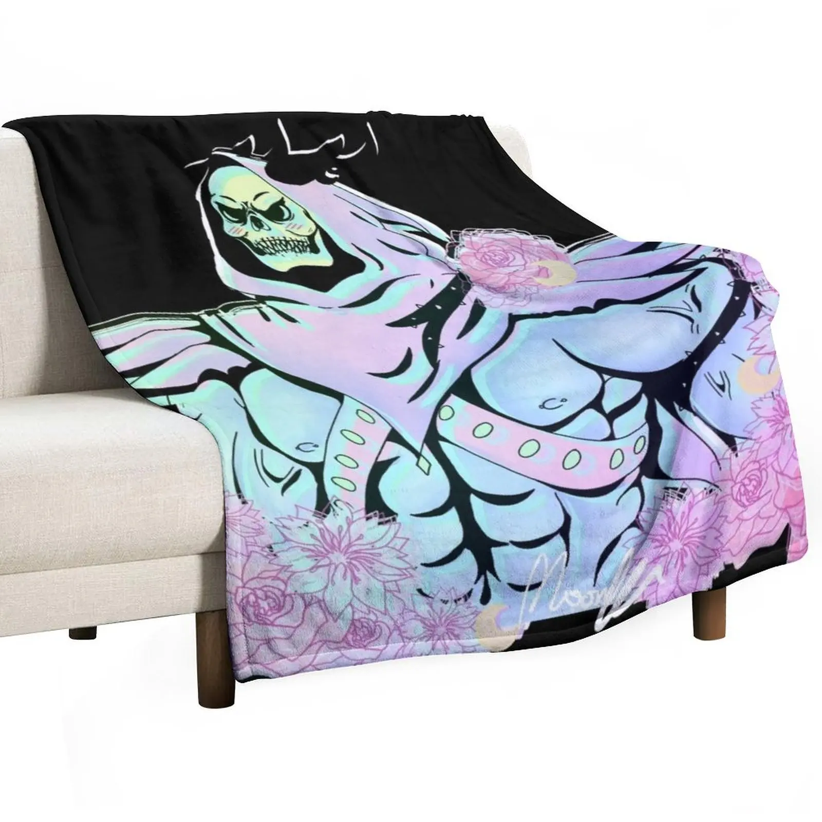 Skeletor Throw Blanket Decorative Sofas Comforter Blankets