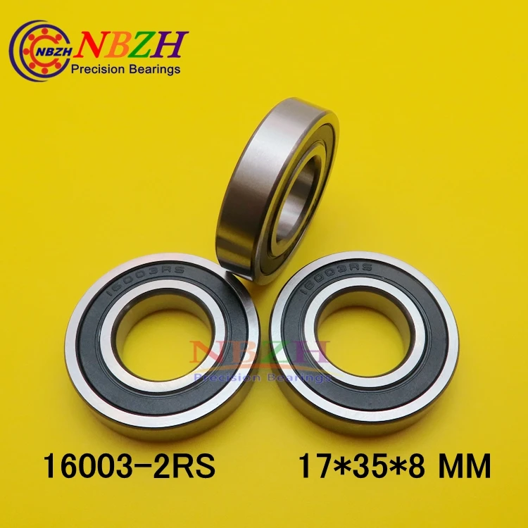 NBZH Bearing1pcs Double Shielded Deep Groove Ball Bearings 16003 16003-2RS 16003ZZ 17*35*8 Mm