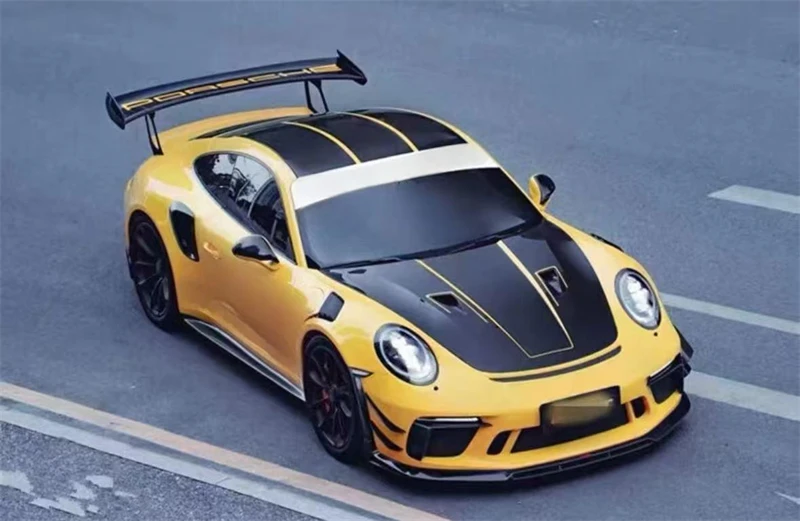 Для Porsche 911 991.2 992 GT3RS 2018 2019 2020 ReaI комплект спойлера переднего бампера из углеродного волокна
