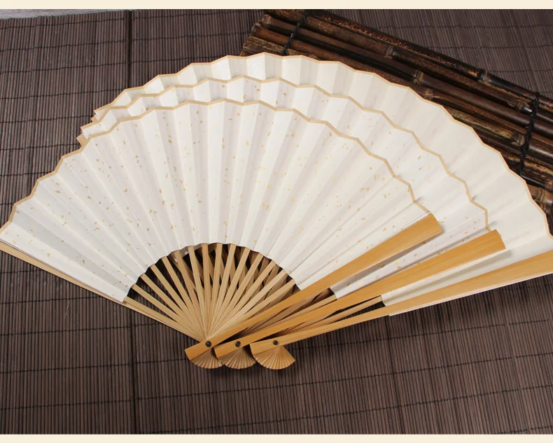 8 Size Mini Small Middle Large Xuan Paper Fan White DIY Painting Chinese Bamboo Folding Hand Fans