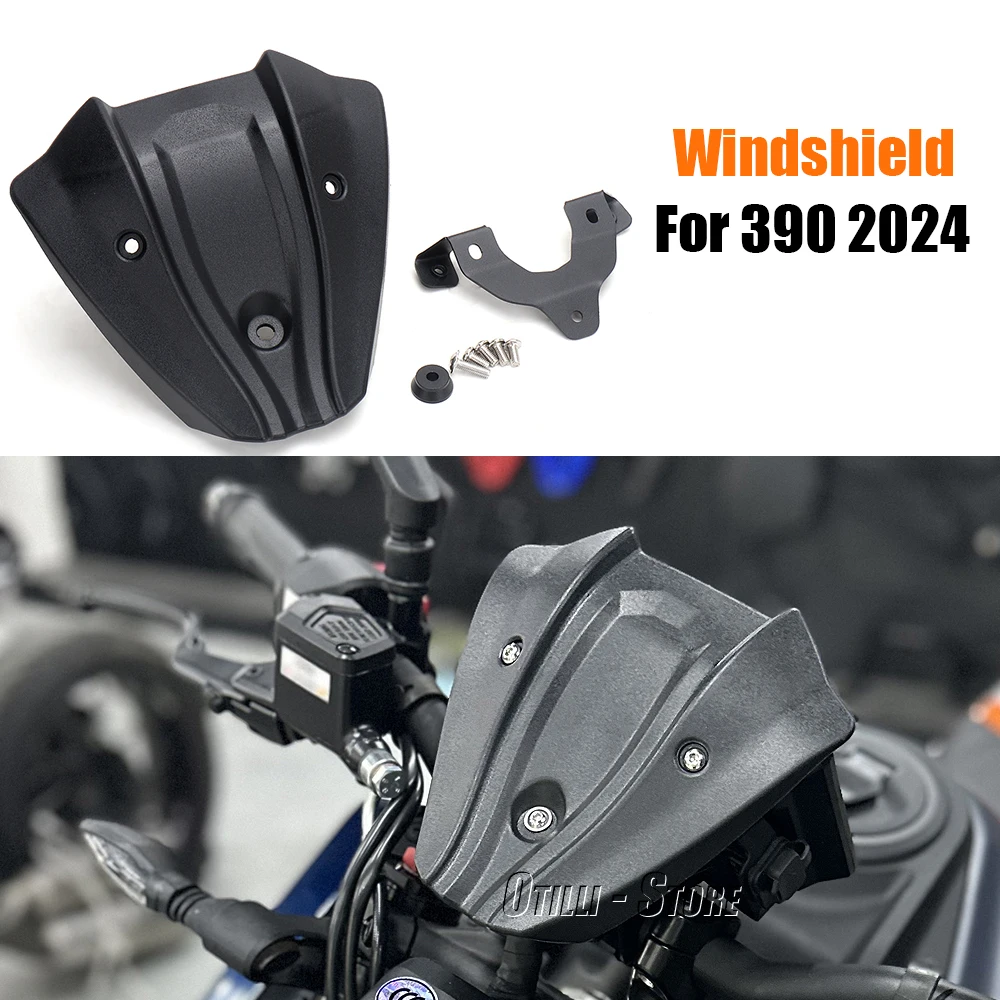 

For 390 Duke 390Duke 390 DUKE duke 2024 New Motorcycle Windshield Windscreen Front Wind Deflector Guard Black