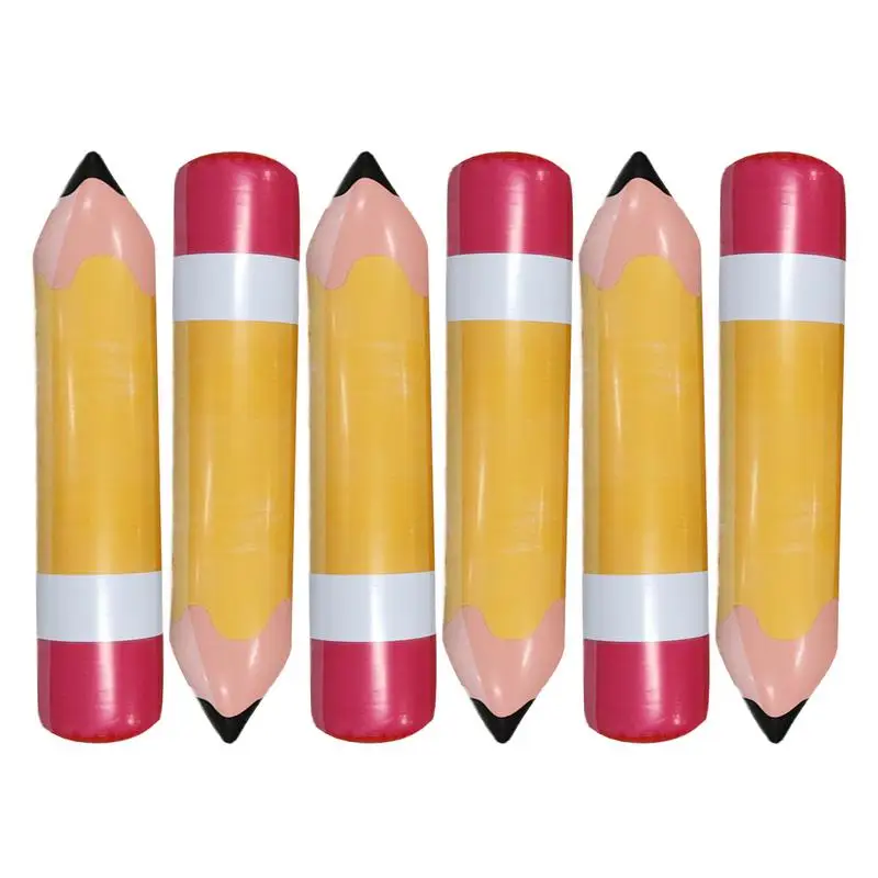 

Inflatable Pencil 6PCS Blow Up Balloon Classroom Decoration KidsParty Balloons Large Inflatable Pencils For Classroom Decor