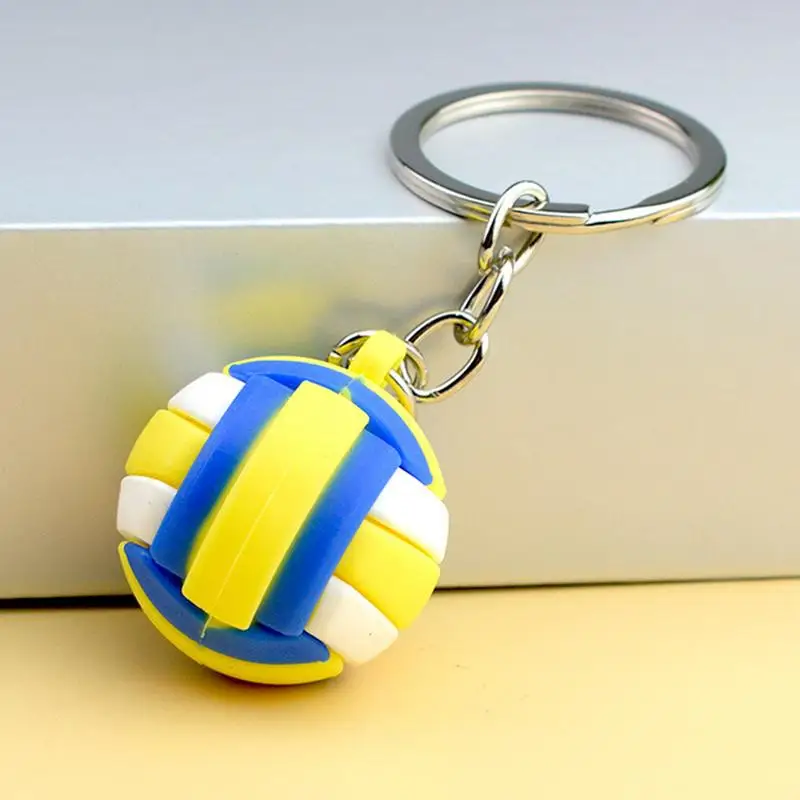 Volleyball Keychain Ornaments Business Volleyball Beach Ball Sports Players Men Women Key Chain for Athletes Handmade Jewelry