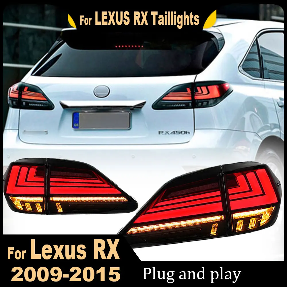 LED Tail Lights for Lexus RX350 RX450 RX270 2009-2015 DRL Car Taillight Assembly Signal Auto Accessories Lamp Plug and play