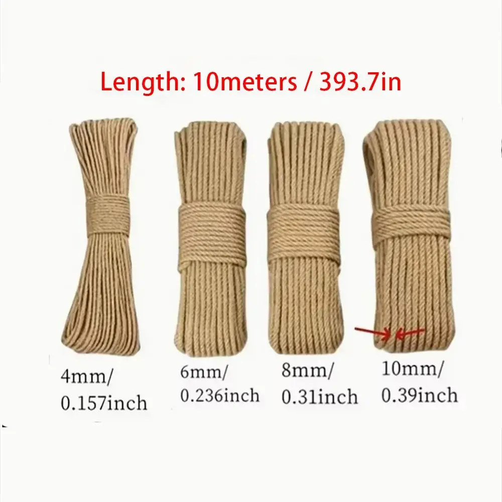 ที่ลับเล็บแมวแบบม้วน 1 ม้วน ทำจากเชือกไซซอลธรรมชาติ ของเล่นแมว ที่ลับเล็บแมว DIY เชือก 10 เมตร อุปกรณ์สัตว์เลี้ยง ป้องกันเฟอร์นิเจอร์