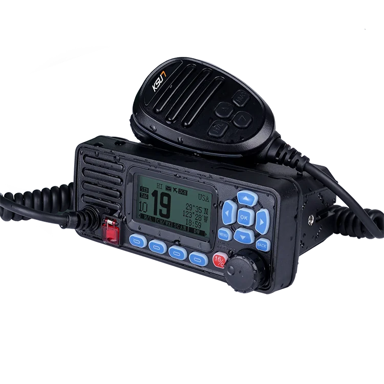 P509 GPS Vhf Marine Radio IPX7 جهاز إرسال واستقبال لاسلكي ثابت مقاوم للماء مع DSC GPS