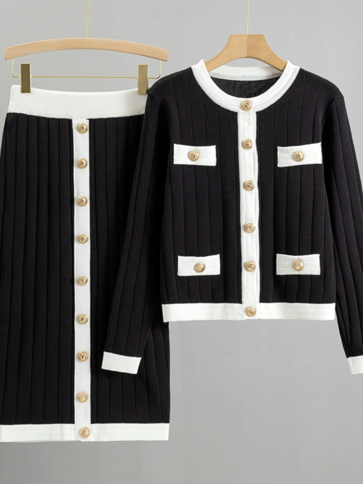 

Ele вязаный комплект из двух предметов, весенний сезон, женская модная юбка и кардиган, ансамбль, высококачественная весенне-осенняя одежда