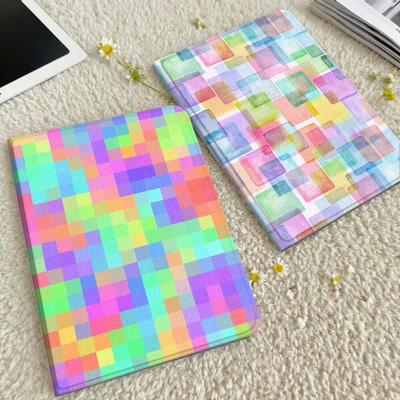 

Colorful Square Pixel Pattern Gift Tablet Case For Xiaomi Redmi Mini Pad SE K 2 4 5 6 7 8 2023 2025 11 8.8 11.2 10.1 Pro