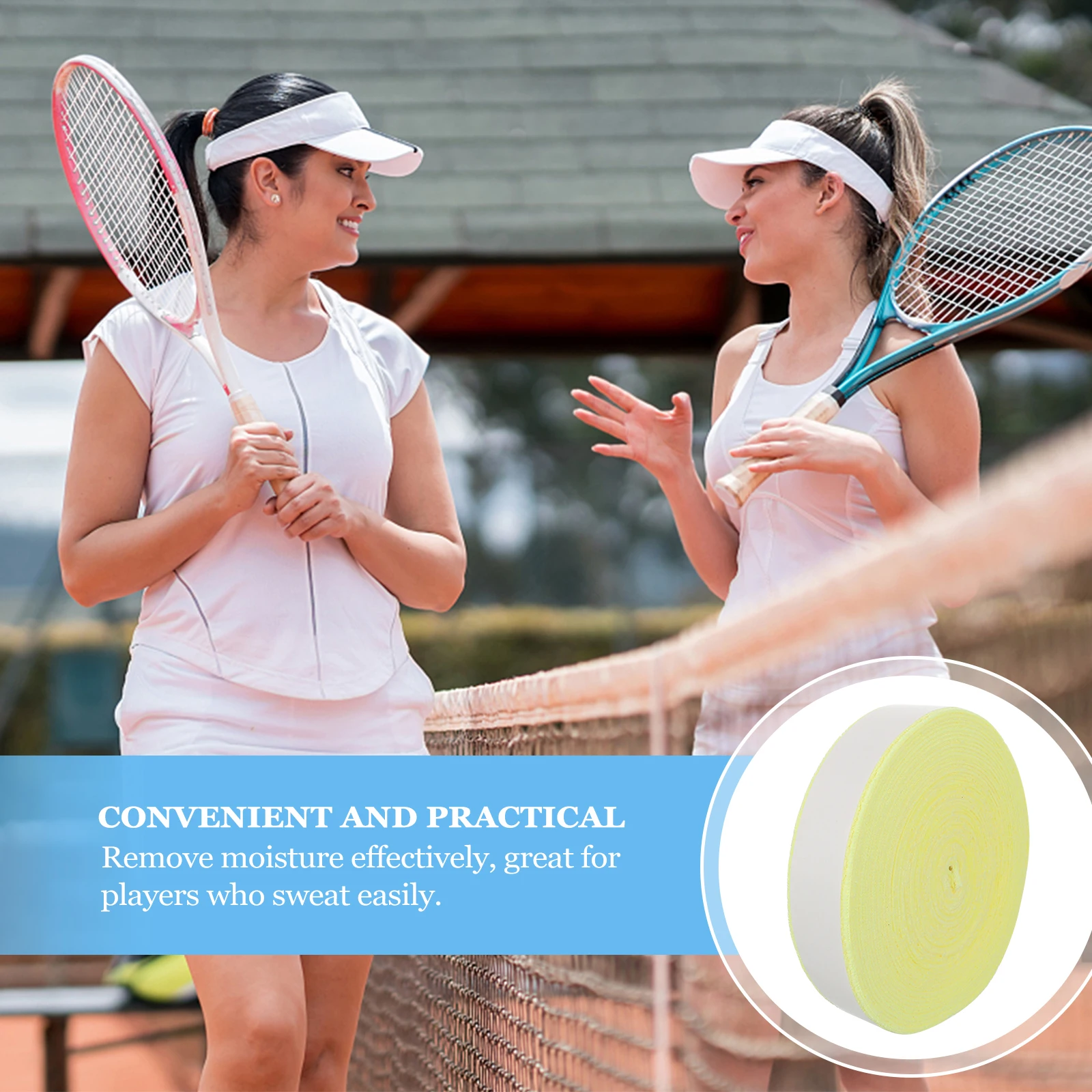 1 قطعة مضرب قبضة حزام المضادة للانزلاق العصابة تنس الريشة ملحق تنفس مريحة طويلة العمر مضرب قبضة الفرقة