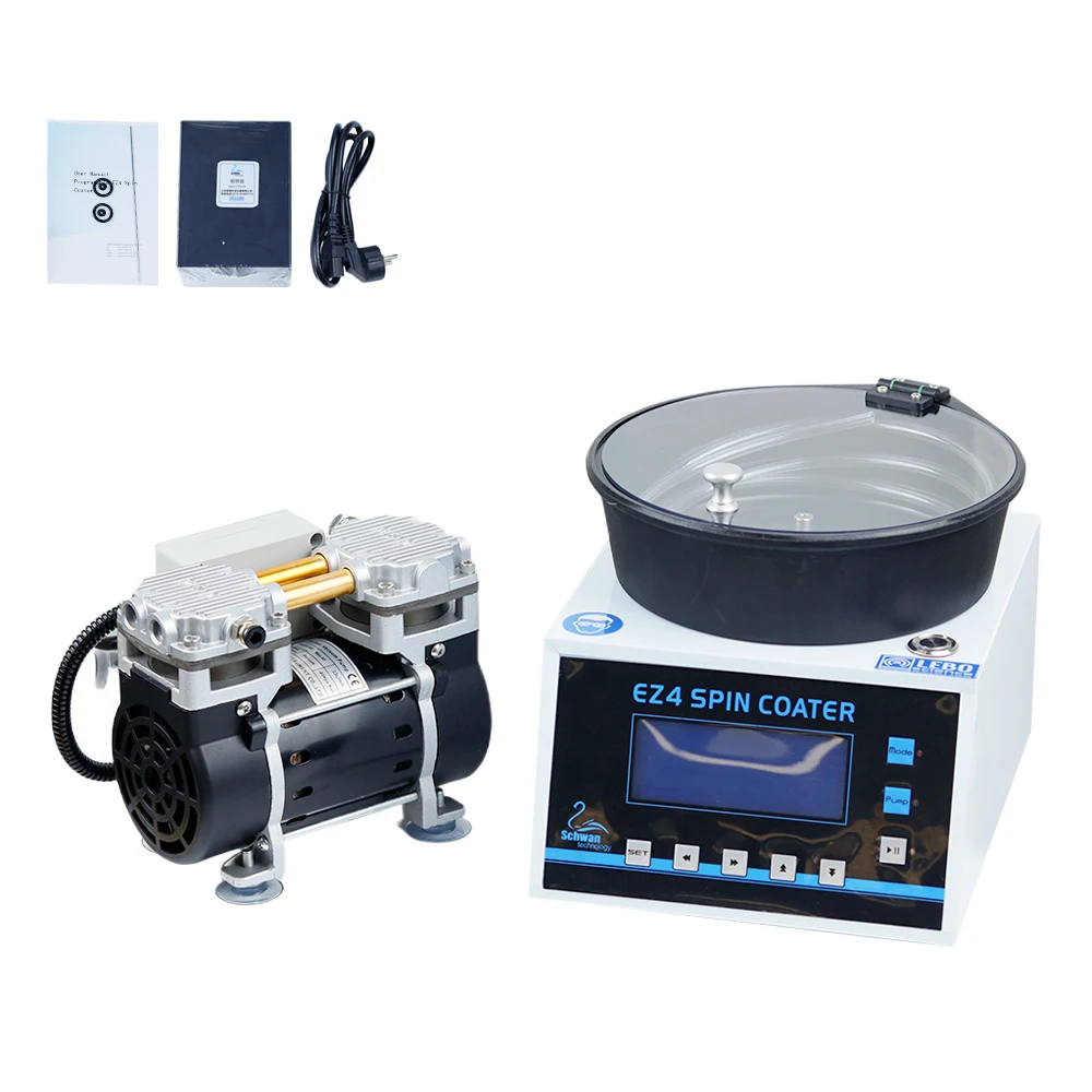 Laboratório compacto spin coater / Spin Processor EZ4 + bomba de vácuo sem óleo + CHUCK DE VÁCUO DE SPIN 110V/220V