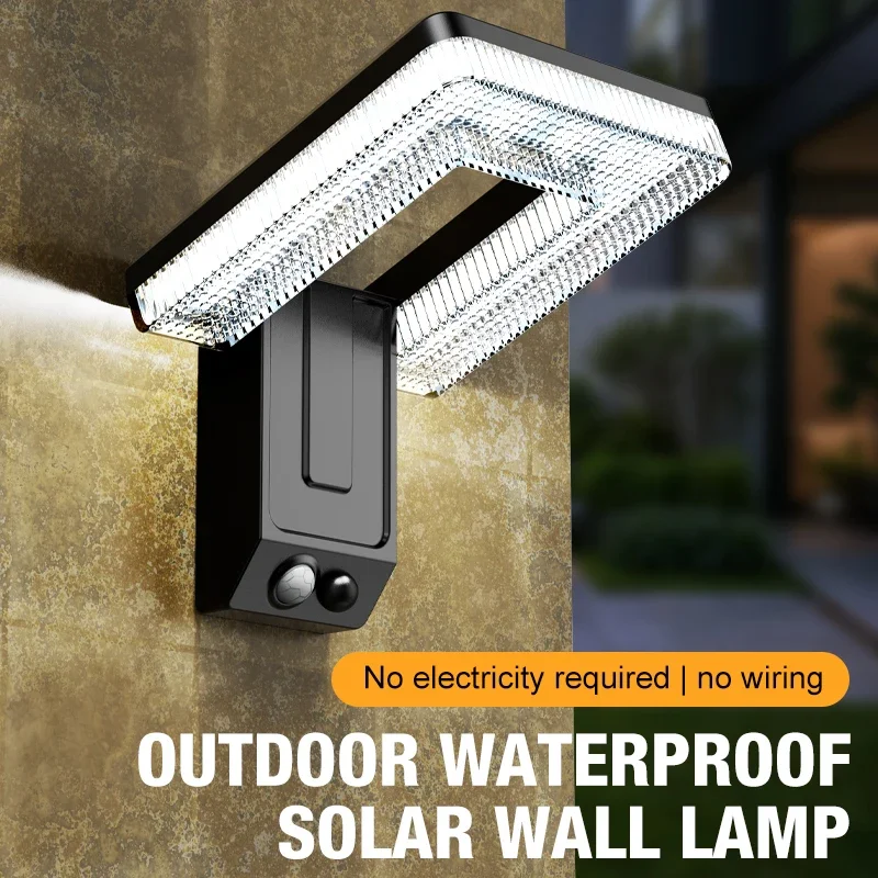 

LED Motion Sensor Solar Lamp 120° Foldable Waterproof Security Wall Lighting for Courtyard Patio Garden Door Street Path Light