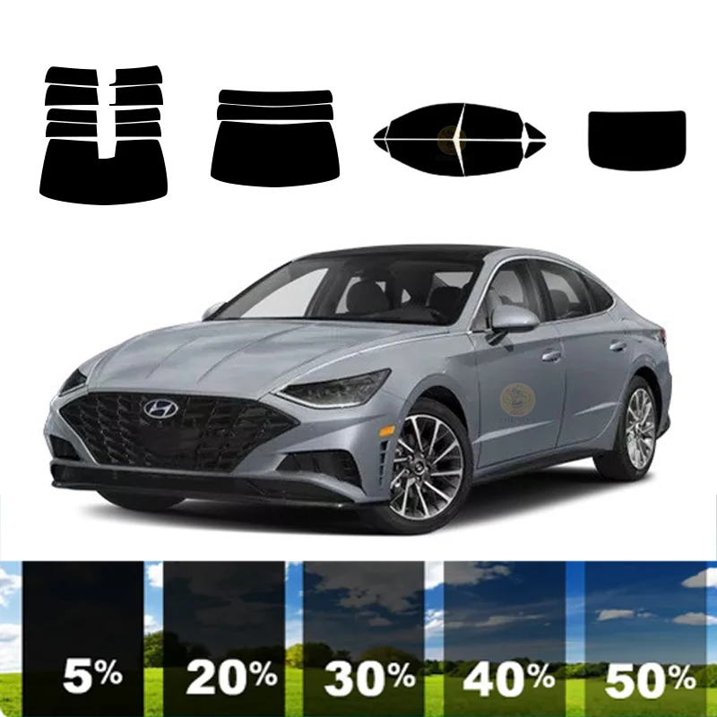 

precut Removable Window Tint Film For Car 100% UVR 5%-70%VLT Heat Insulation Carbon ﻿For HYUNDAI SONATA 4 DR SEDAN 2020-2023