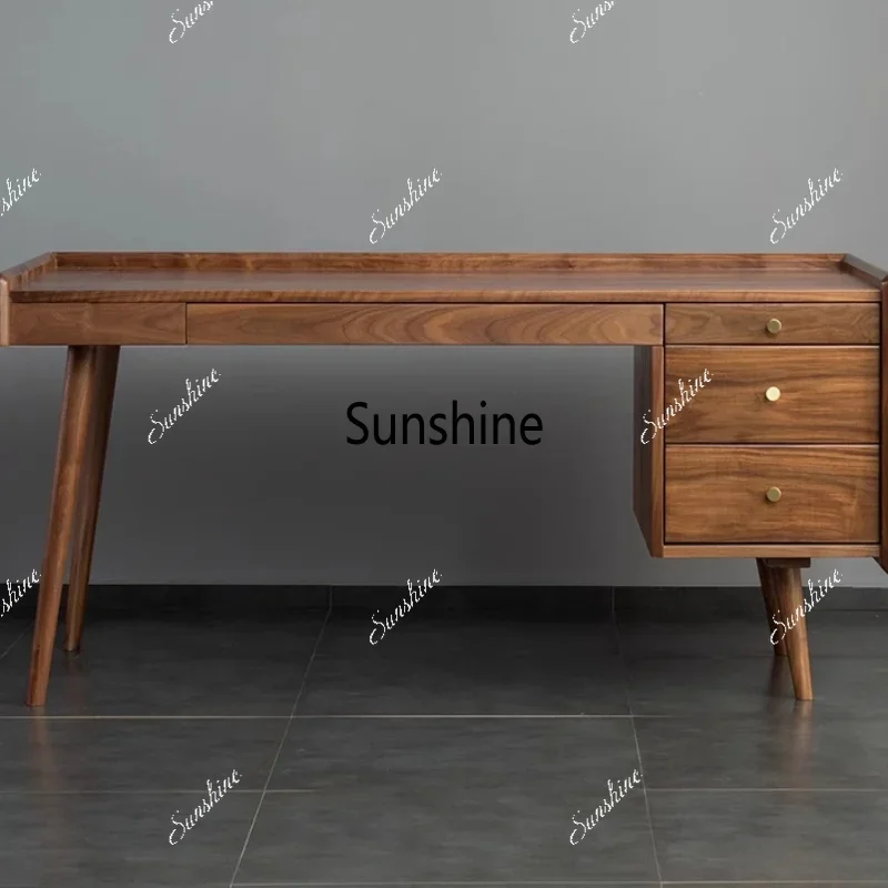 Nordic solid wood desk simple modern multi-functional workbench writing deskTJ