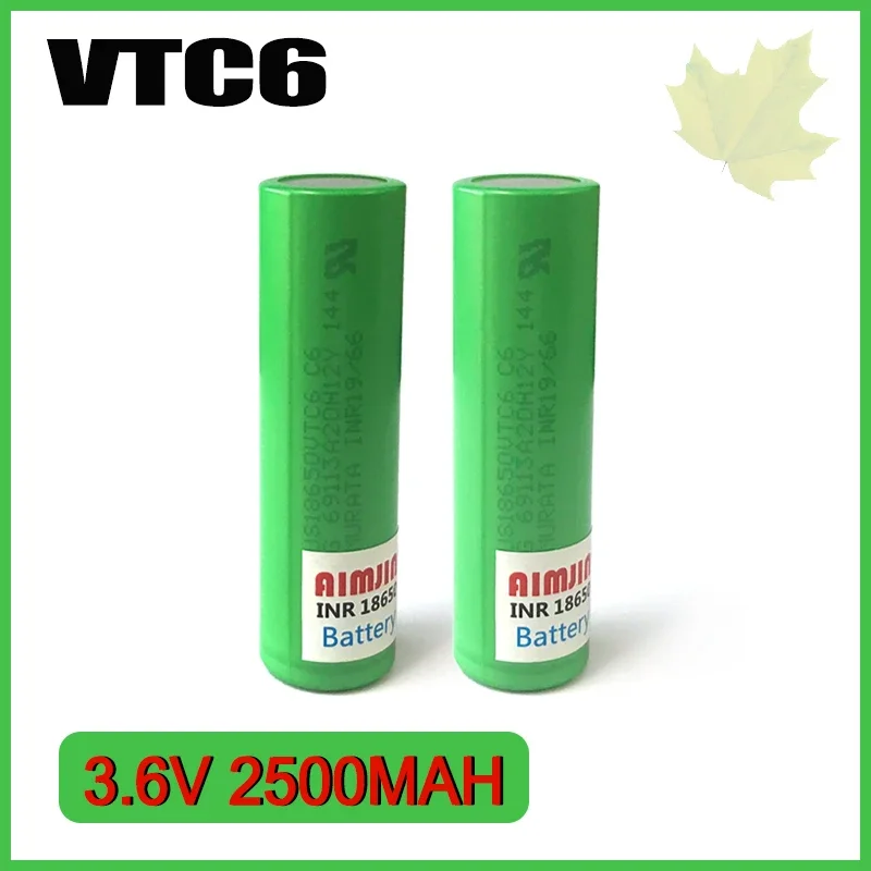 3.6V 2500mAh VTC6 Rechargeable Lithium ion battery 18650 Electronic Cigarette, Lantern Toys Tools