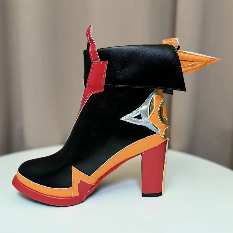 2025 11 게임 Genshin Impact Mavuika "Pyro Archon" 코스프레 신발 하이힐 여성 부츠