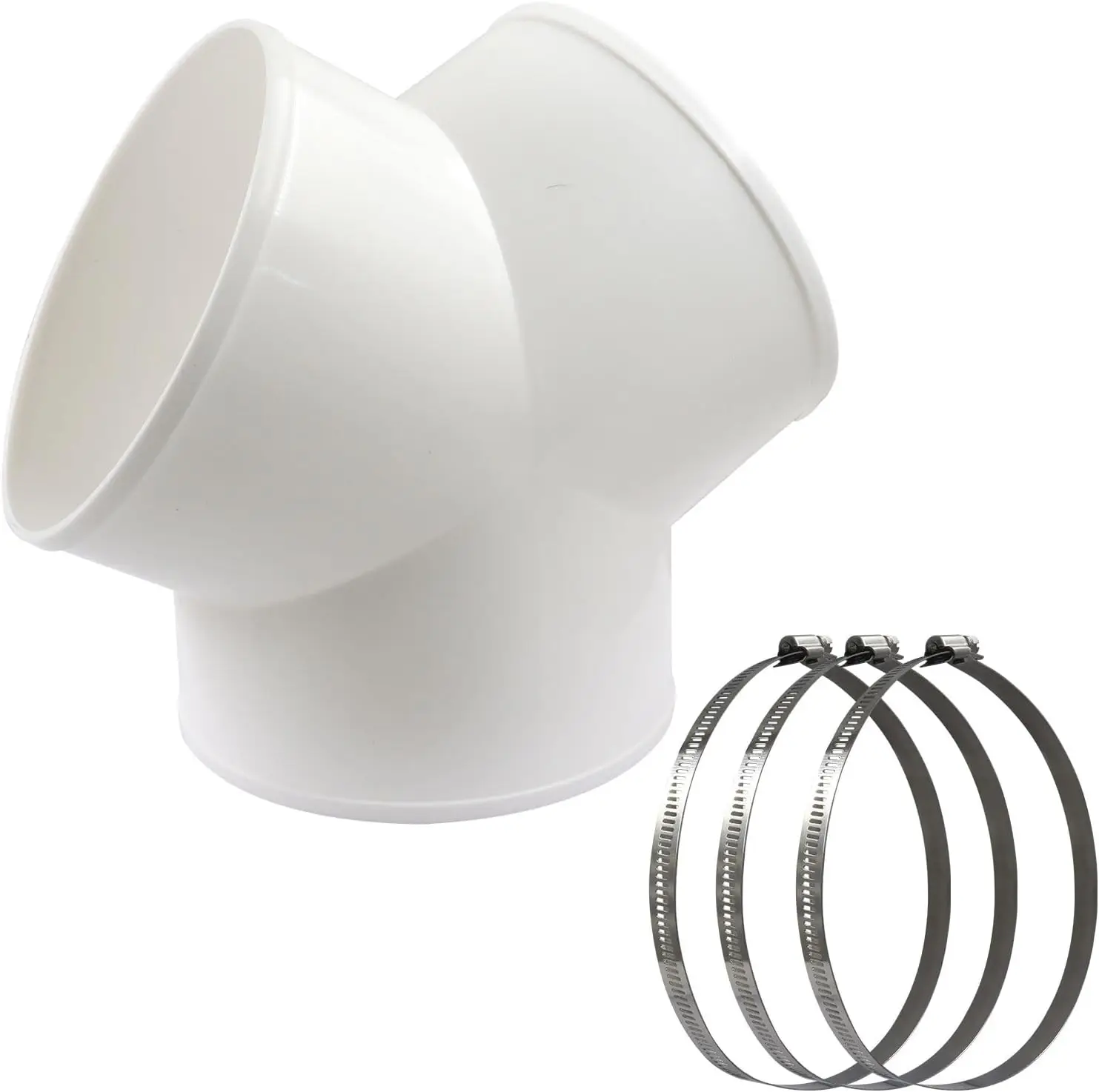 

6-дюймовый 3-ходовой воздуховодный разветвитель с хомутами для вентиляции сушилки и вытяжного вентилятора, надежный Y-образный соединитель