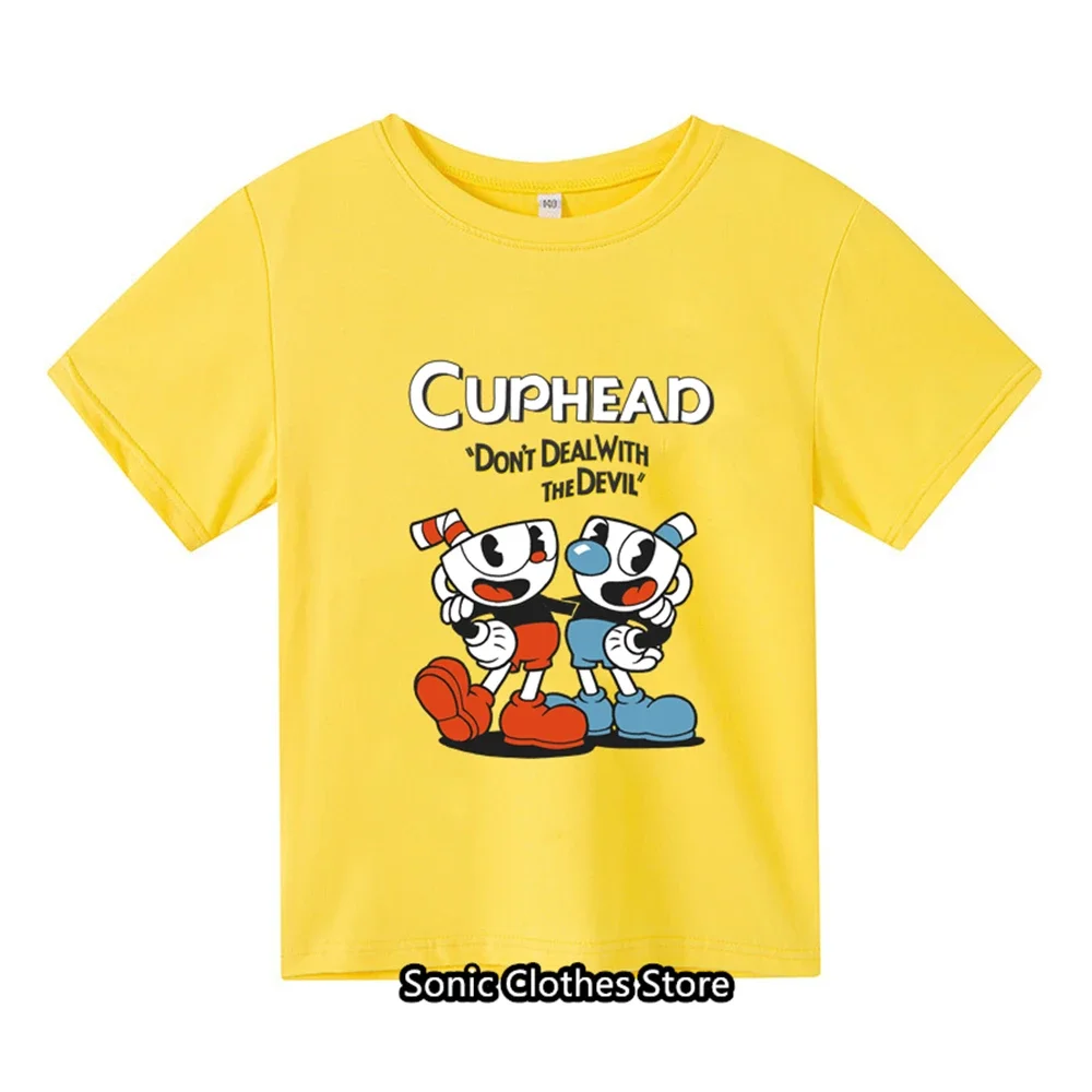 2024 Summer New Cartoon Anime T-shirt 3-14 Year Old Children Short Sleeve Boys Cartoon Girls Casual Short Sleeve