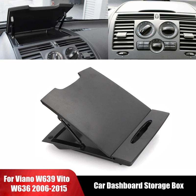 Car Dashboard Storage Box For Mercedes-Benz Viano W639 Vito W636 2006-2015 Center Console Glove Box Top Storage Sundries Box