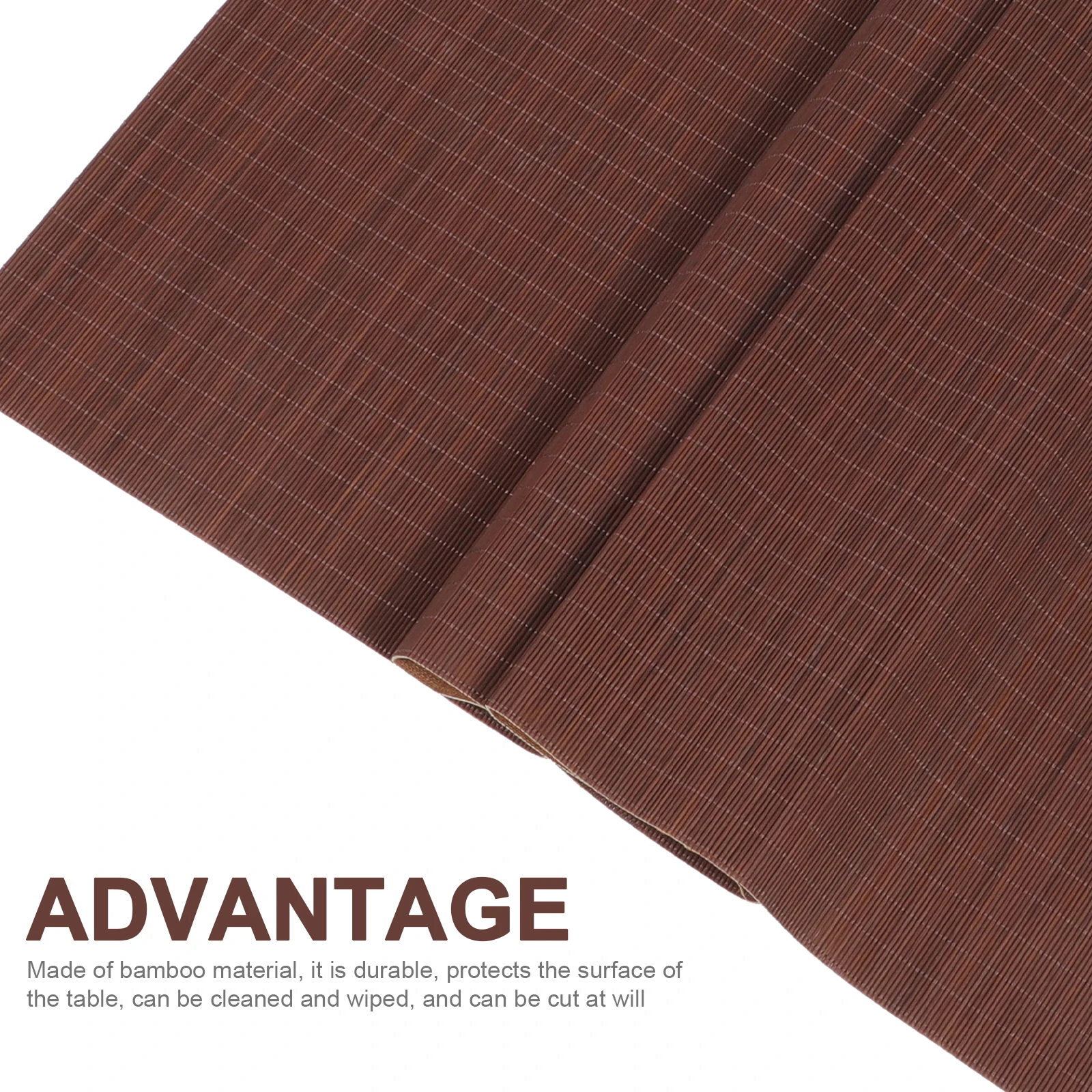 

Tea Mat Bamboo Desk Table Runner to Weave Runners Washable Dinning Tableware for House