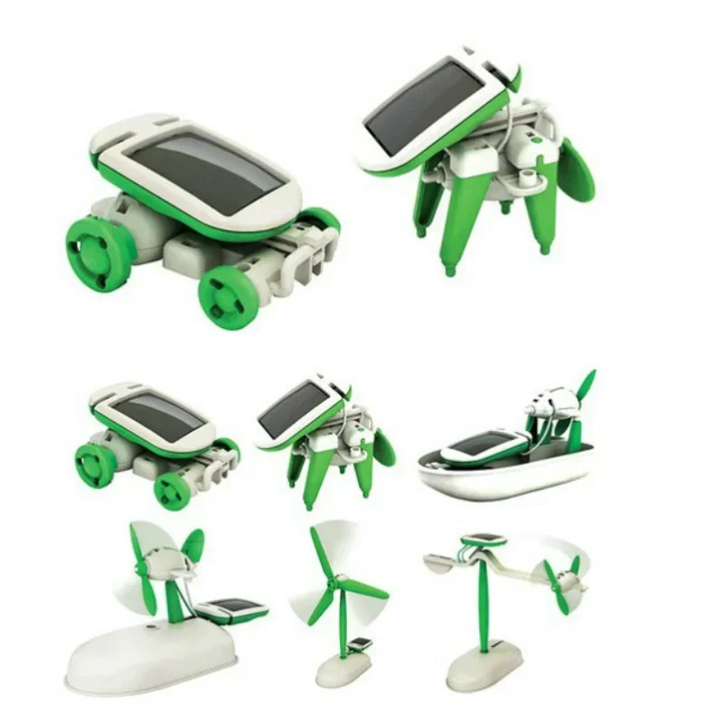 6in1DIY Solar Robot Science Experiment Creative Physics STEM Education Toys Enhance Assembly Skills Kids Gifts Building Project