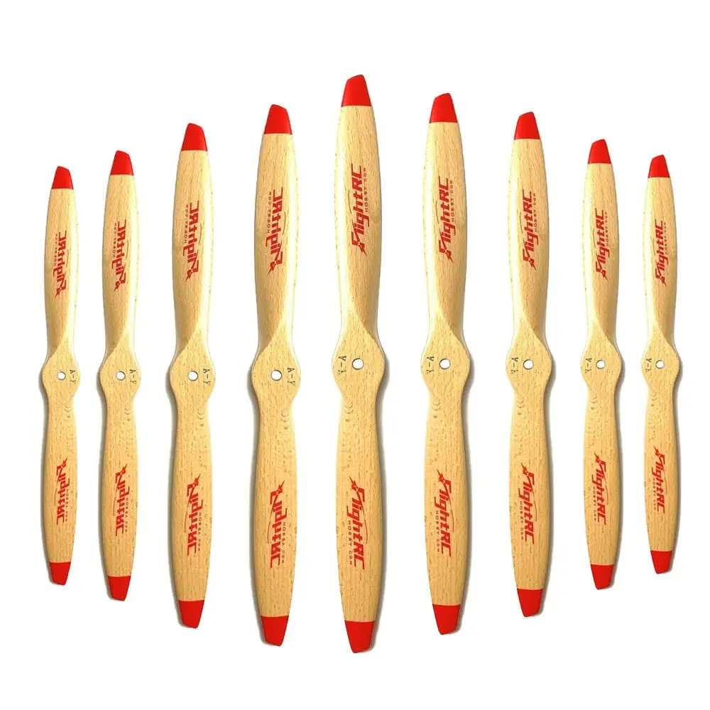 1Pc CW 2-blade Red Beech Timber Wooden Propeller Props For RC Airplane 14x8 15x8 13x6 16x8 18x8 19x10 22x10 15x10 17x8 19x8 20x8