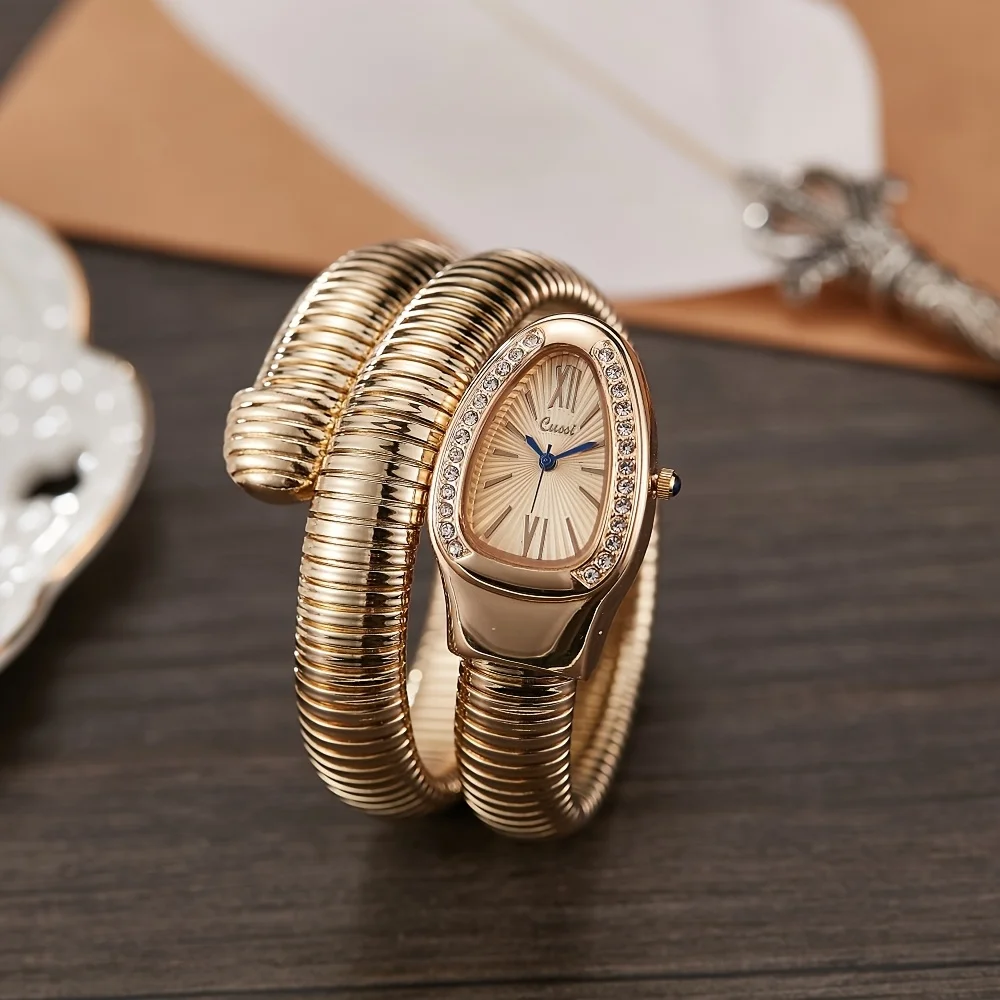 Модные креативные элегантные женские часы в форме змеи, браслет, женские кварцевые часы reloj часы женские наручные