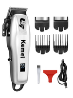 Kemei Pg809A Adjustable Powerful Hair Clipper Barber Electric Hair Trimmer For Men Professional Cordless Htter with LED Display