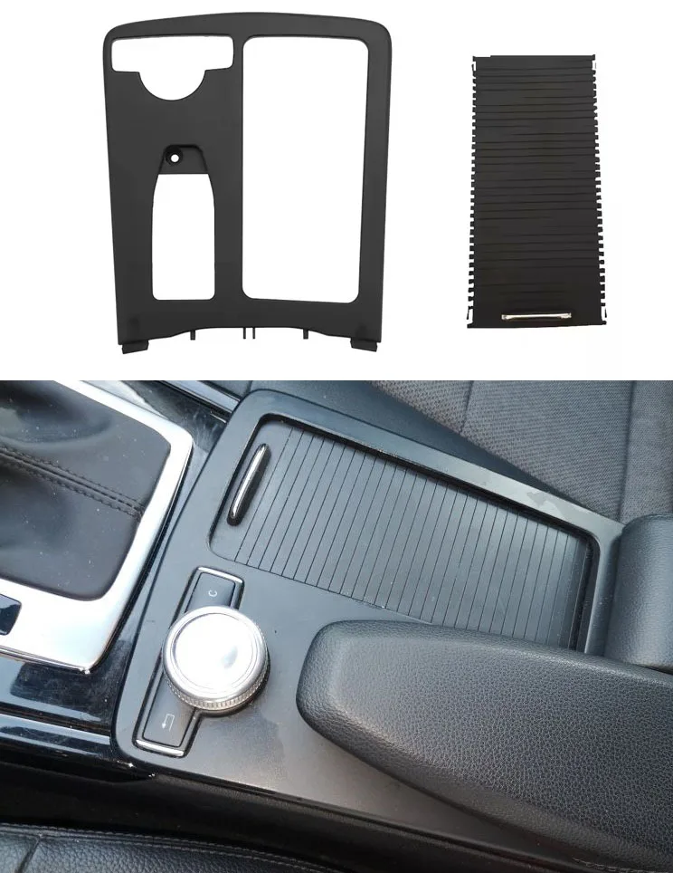 2 unids/set reposabrazos Central portavasos Panel de marco exterior del obturador para Mercedes Benz W204 C C180 C200 E W207 W212 E260 (LHD)