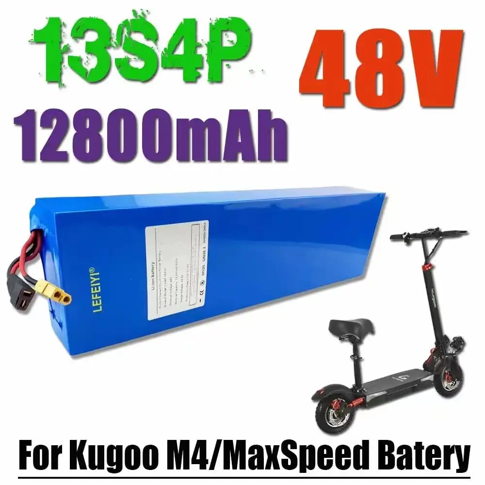 For Kugoo M4/M4Pro/MaxSpeed electric scooter 100% New 48V lithium-ion battery 48V 12800mAh 13S4P lithium-ion battery pack