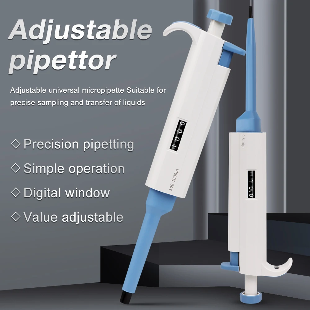 0.1-1000UL YY23-YY31 Laboratory Pipette Adjustable Single Channel Pipette Digital Micropipette With Pipettor Tips