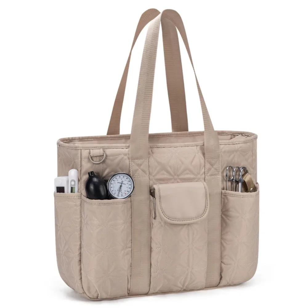 Kabaqoo Nurse Bags For Work Nursing Bag Multiple Pockets Waterproof Organizing Zip Top Clinical Bag For Nursing Students