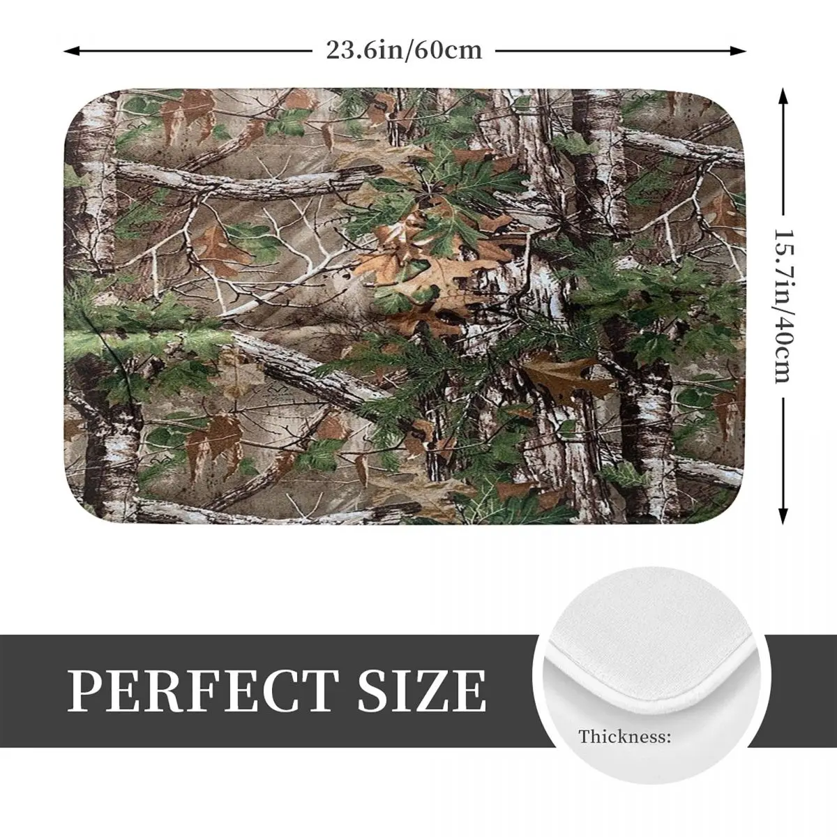 Real Tree Camouflage Doormat Kitchen Entrance Home Floor Mat Anti-slip Carpet Rug for Living room Footpad Mats
