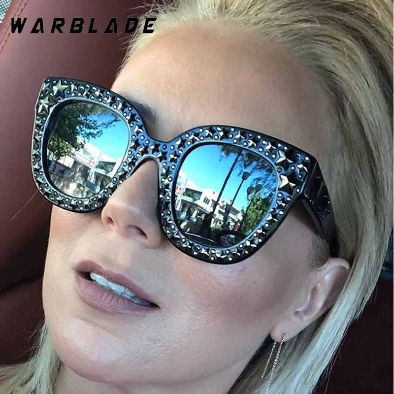 Luxury Design Five-pointed Star Style Sunglasses Women Men Classic Vintage Large Square Frame Glasses Photography Shades UV400