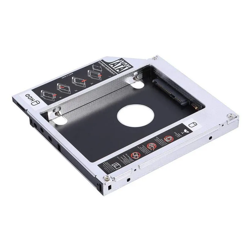 Aluminum 9.5mm 12.7mm 2nd Second HDD Caddy SATA 3.0 Case Box For 2.5" SSD DVD CD-ROM Enclosure Adapter Hard Disk Drive Laptop