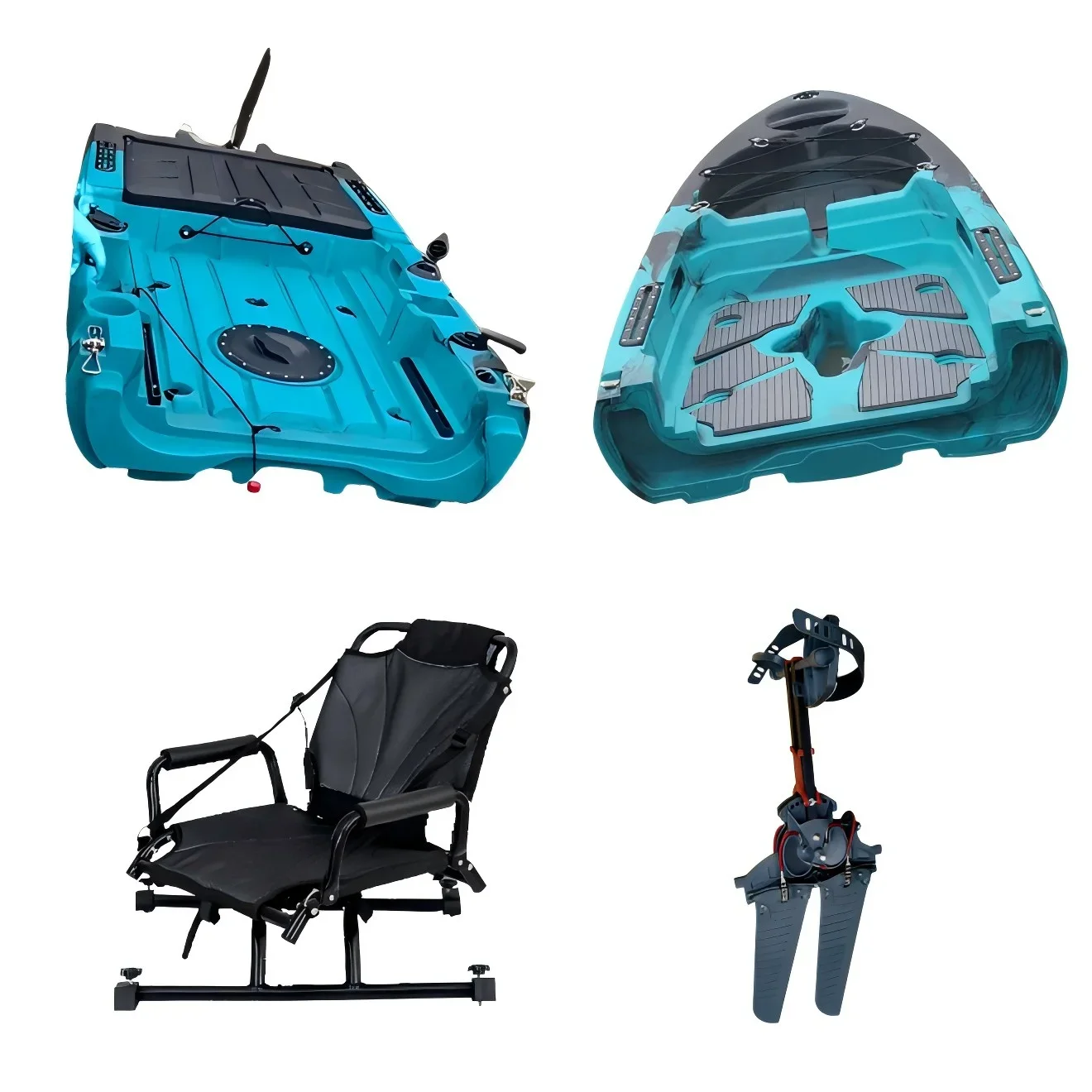 LSF Modular Fishing Kayak Splicing Kayaks Two Section Pedal Drive Kayak for Water Sports