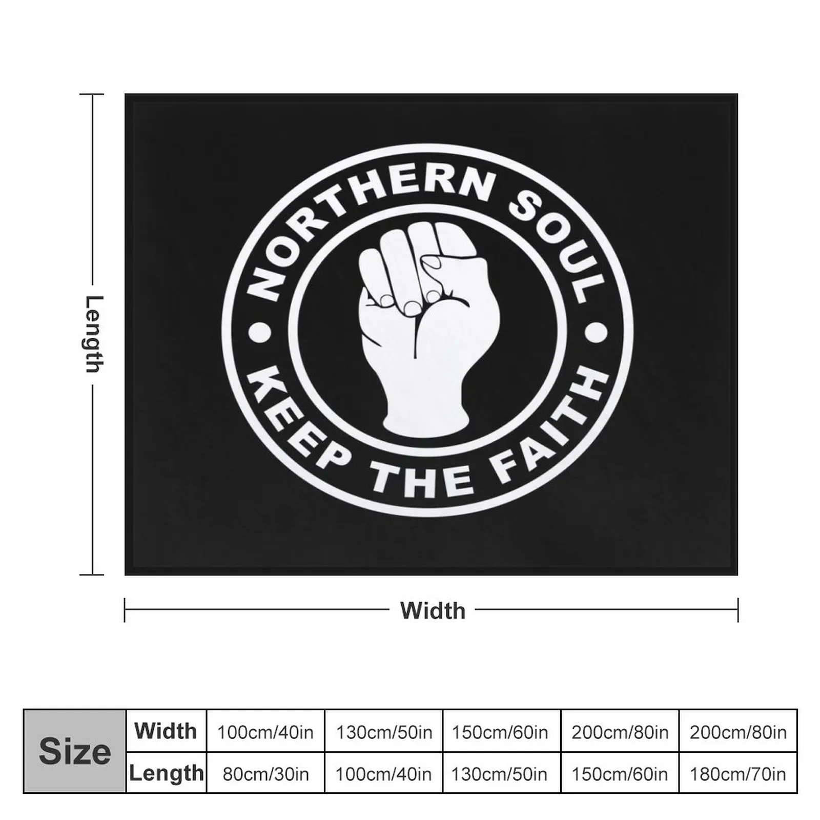 Northern Soul keep the faith Throw Blanket Bed linens Blankets Sofas Of Decoration Summer Luxury Thicken Blankets