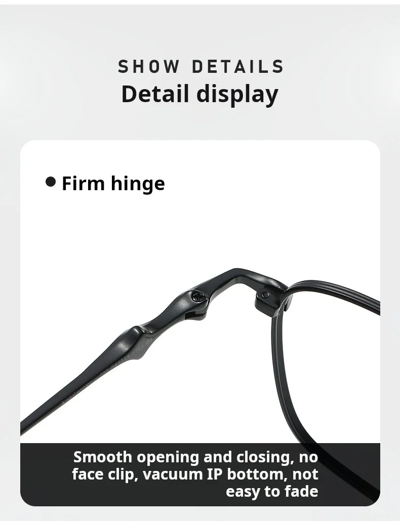 MOMOJA Retro Square Herren- und Damenbrille aus hochwertigem Titan, ultraleicht, modisch, personalisiert, Designer-Brillengestell AD702 – Detail 13