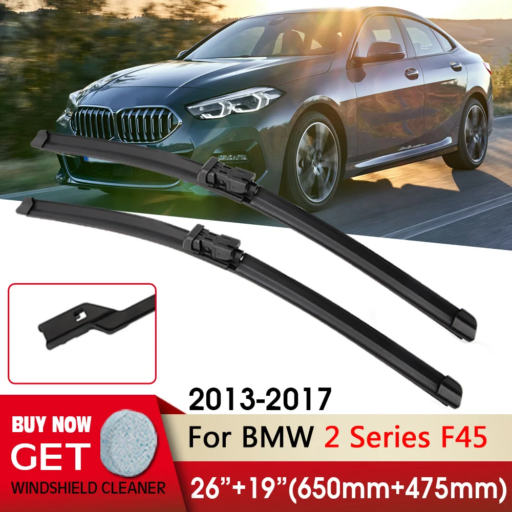 

Car Wiper Front Wiper Blades 26"+19" For BMW 2 Series F45 2013-2017 Fit Push Button Arm Front Windscreen Wipers Auto Accessories