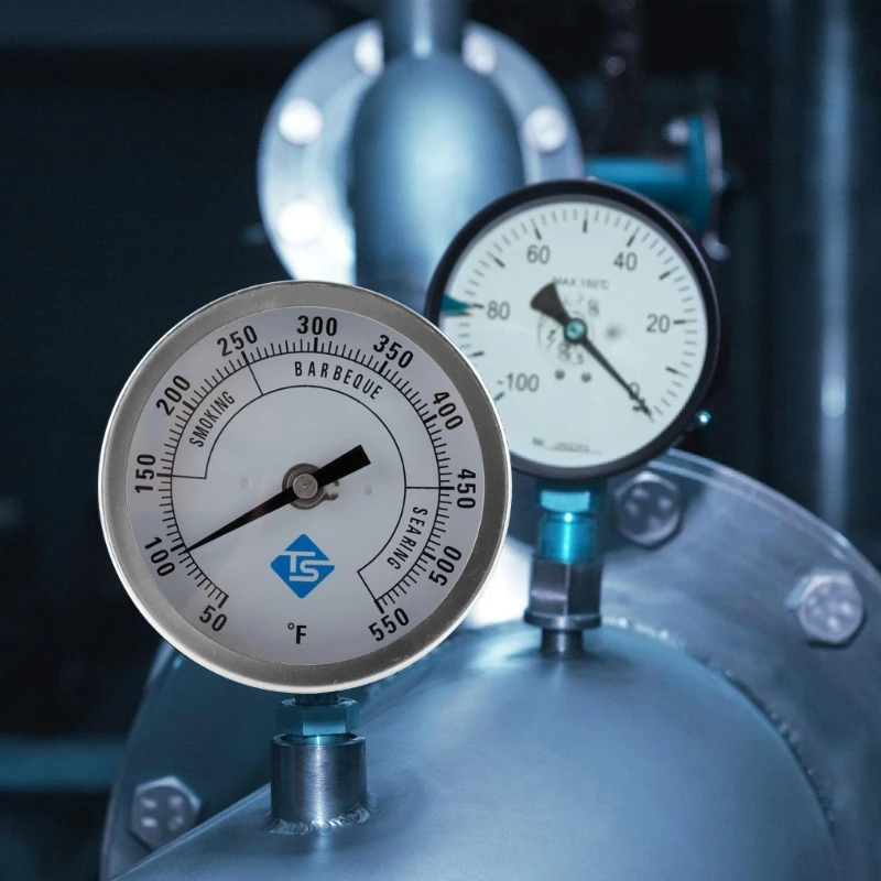 Ofenthermometer mit runden Zifferblättern, 50–550 ℉, NPT-Gewindemontage, Temperaturtestmessgerät