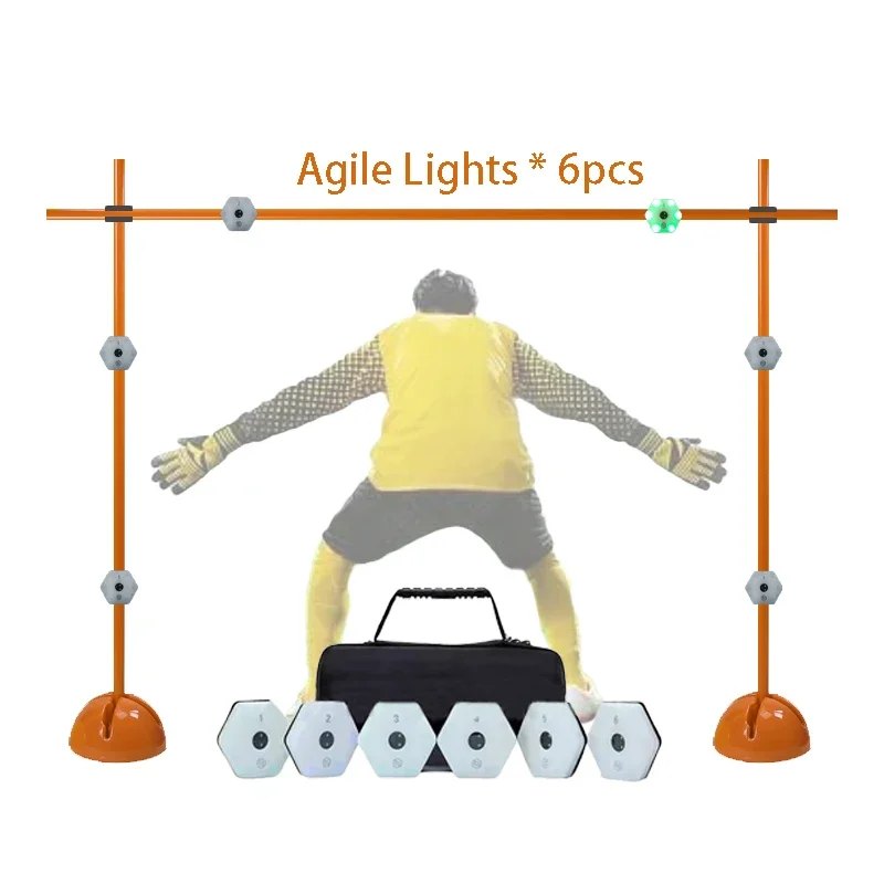 Football Sports Training Equipment Speed Agility Reaction Light Lamp For Soccer Goalkeeper Agility Training With Frame