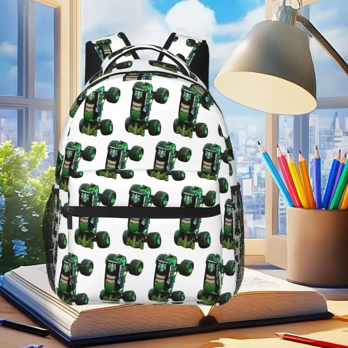 

Grave Digger Backpack Student Boys Girls BookBag Kids School Bag Laptop Shoulder Bags for Men Women