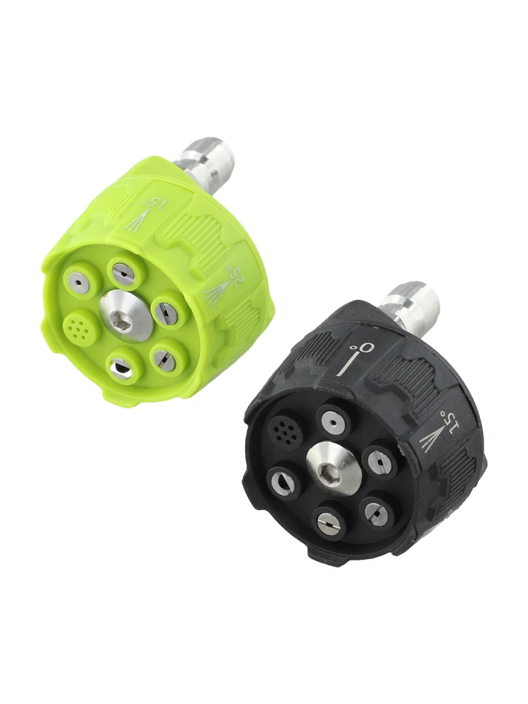 Automatic Pressure Washer Nozzle Green 6-In-1 Power Wash Nozzle Robust Compatibility Efficient Cleaning Options
