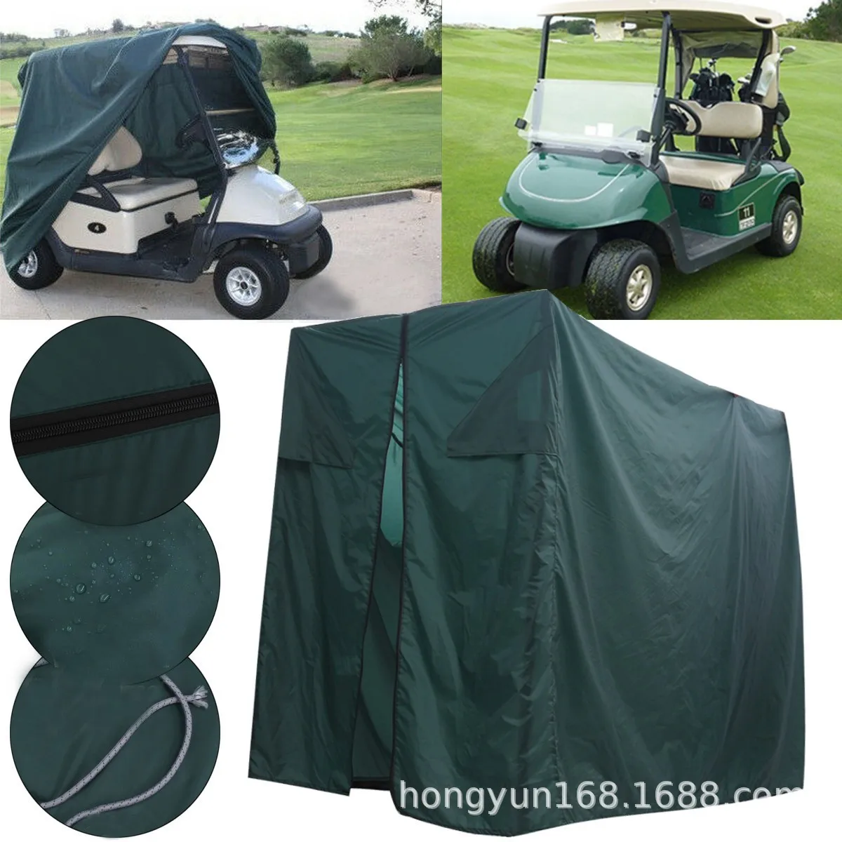 210D Oxford Golf Cart Cover green