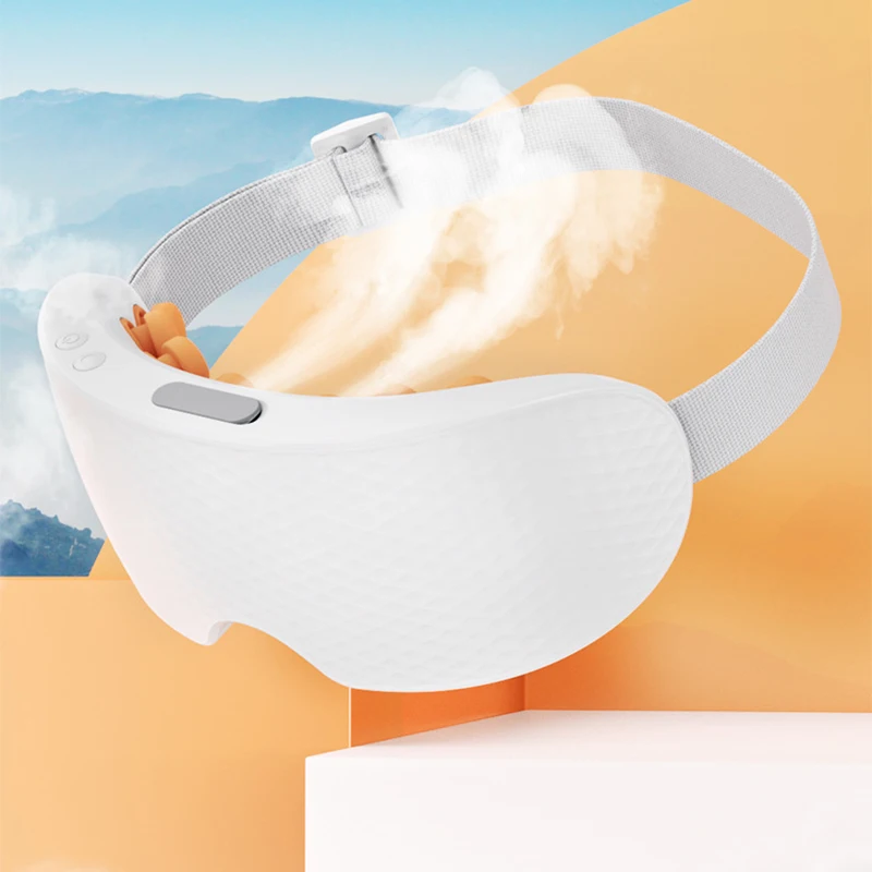 スマート電気スチームアイマッサージャースチーム加熱アイマッサージマシンホット&コールド湿布治療ポイント指圧ドライアイケア用