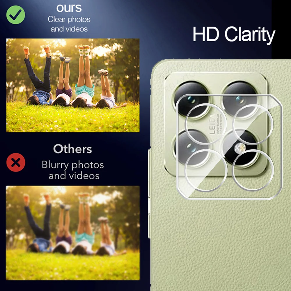 Protecteur d'Écran d'Appareil Photo 3D pour Xiaomi 14 T Pro, Couverture Transparente sur Mi 14TPro 14 T Xiaomi14T 5G HD, Film de Protection d'Objectif en Verre, 3 Pièces