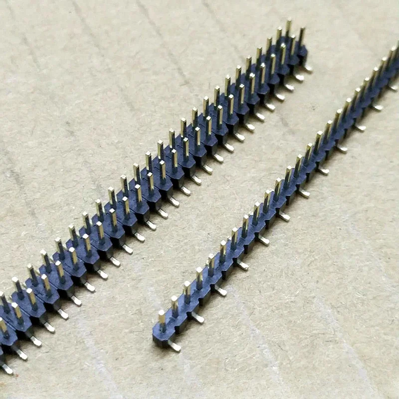 10 قطعة 2.0 مللي متر الملعب 2X40P SMD صف مزدوج 1X40P صف واحد مطلية بالذهب كوتابل كسر Pcb ذكر رأس الدبوس موصل #6